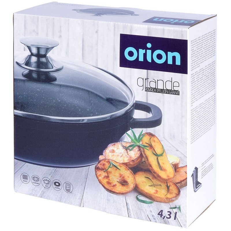ORION GRANITE pan saucepan 28cm GRANDE gas induction