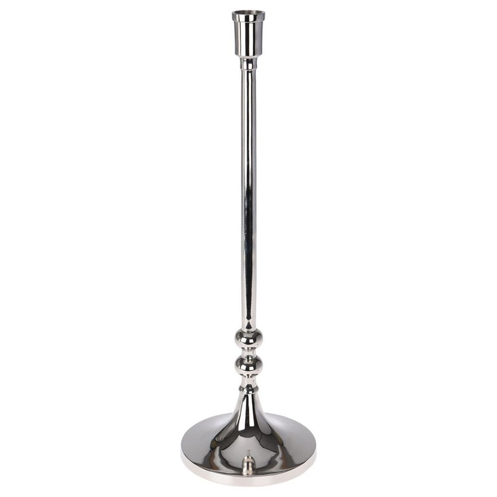 Kerzenständer Kerzenhalter Aluminium für Stabkerze in Silberfarbe 41 cm -  sklep internetowy