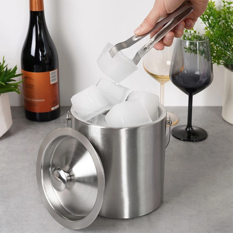 ORION Container bucket flask for ice with ice tongs