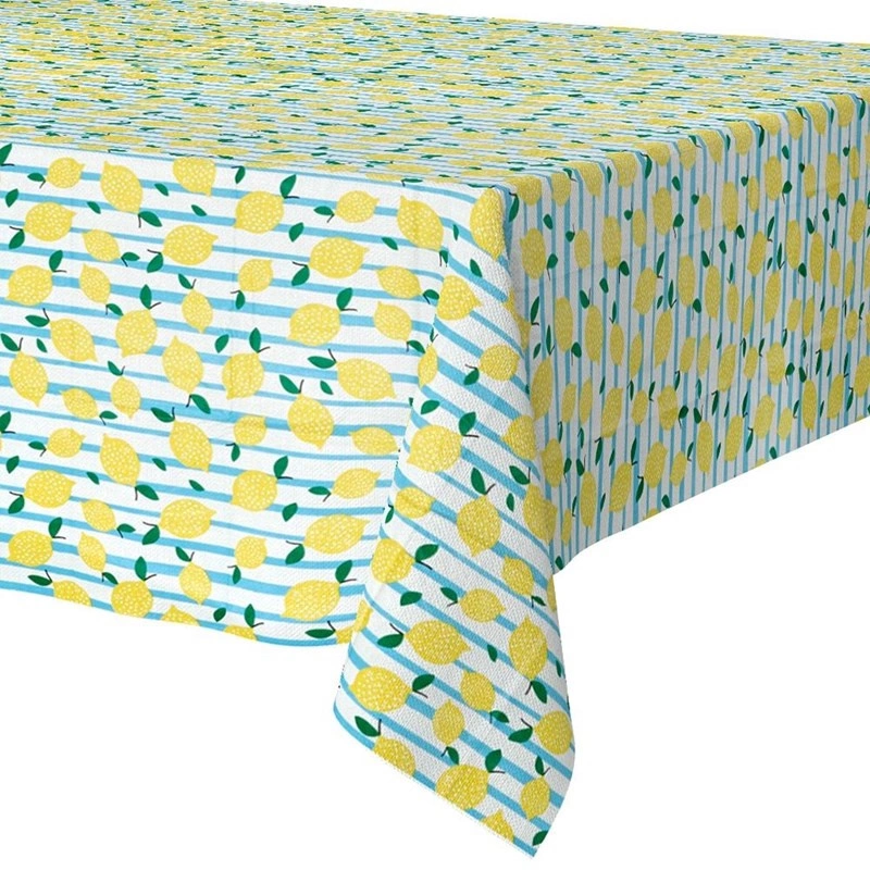 Wachstuchtischdecke Wachstischdecke Wachstuch Tischdecke für Garten Küche schmutzabweisend Zitronen 150x220 cm 