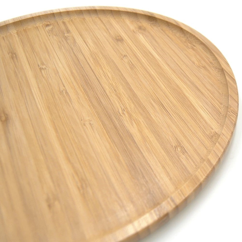 ORION Wooden BAMBOO plate round tray cake stand 20 cm