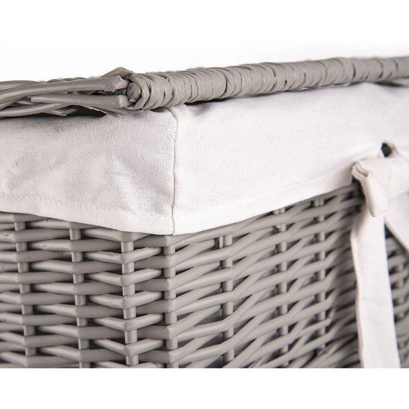 ORION Basket for laundry / container for underwear WICKER closed 52L GREY