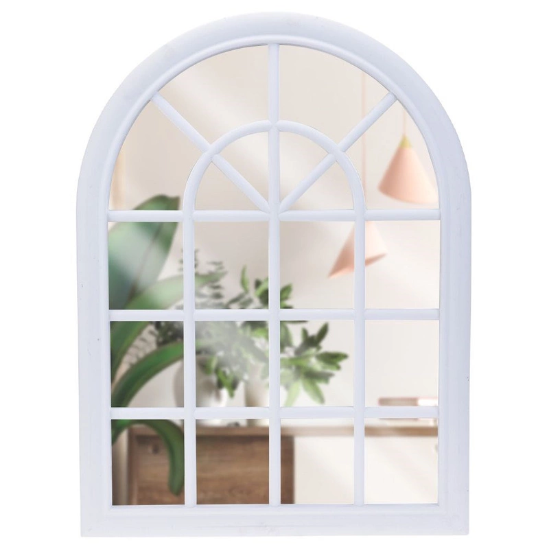 Spiegel Wandspiegel Dekospiegel mit Fensteroptik Vintage Retro-Stil weißer Rahmen 60x45x2,5 cm