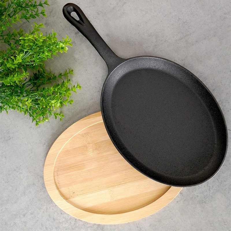 ORION CAST-IRON pan plate for serving 24 cm with board