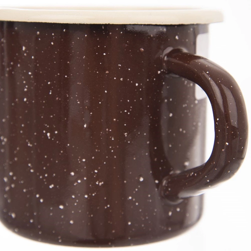 ORION ENAMEL mug pot retro 0,4L 8cm brown